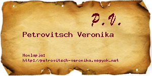 Petrovitsch Veronika névjegykártya
